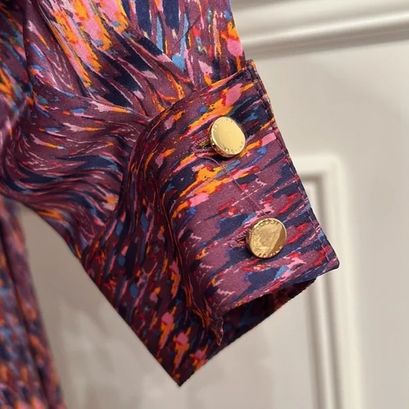 Tahari Arthur S. Levine Faux Wrap Long sleeve midi dress - Picture 3 of 6